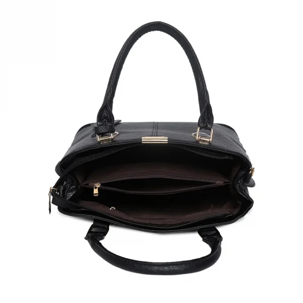 Women's Leather Handbag (Black) - Hình ảnh 4