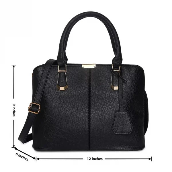 Women's Leather Handbag (Black) - Hình ảnh 5